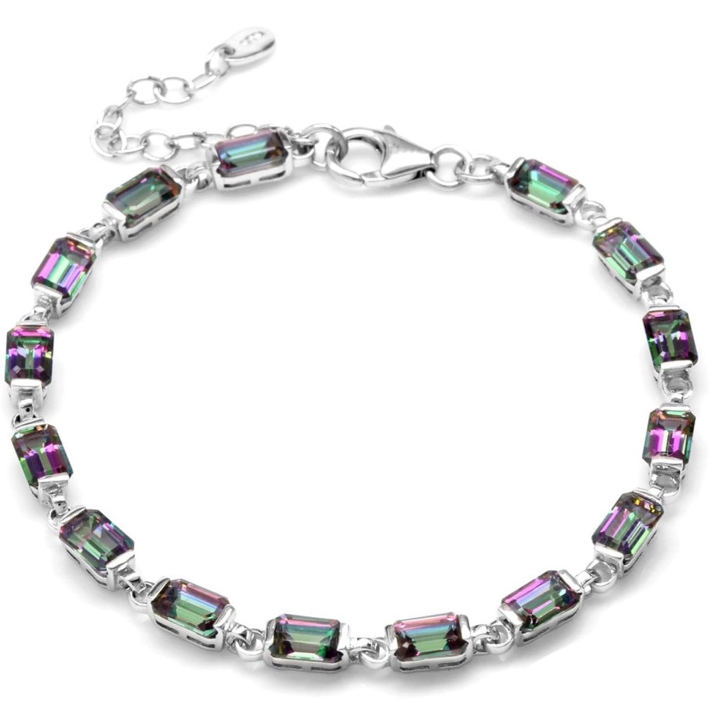 Mystic Topaz Sterling Silver Bracelet